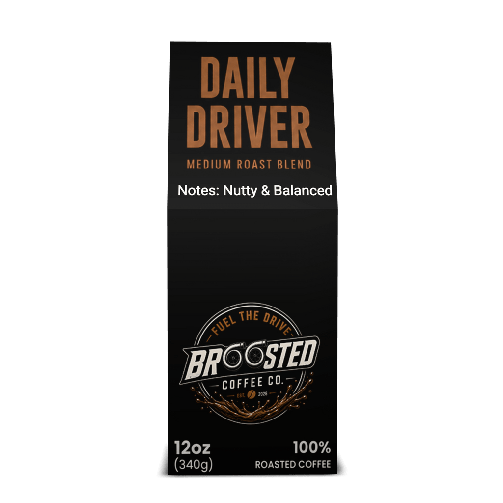 Daily Driver Medium Roast Coffee Blend - Broosted Coffee Co.Broosted Coffee Co.Broosted Coffee Co.